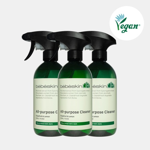 비건인증 베베스킨 라이프 다목적 세정제 500ml 3개
