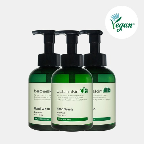 비건인증 베베스킨 라이프 핸드워시 500ml 3개